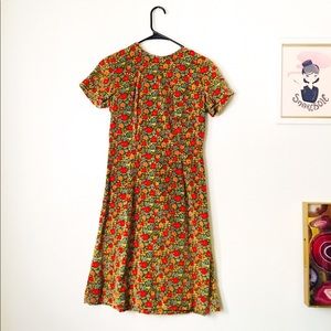 1960’s Mad Men Velvety Floral Mini Twiggy Dress